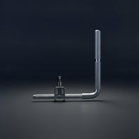 Metal Right-Angle Rod with Clamp Non-Slip Clamp-on Mounting Bracket Adjustable Hardware Compact for Workshop
