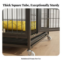 Optional Toilet Area personalizedizable Pet Fence Spacious Interior personalizedizable Wire Kennel Multi-Functional Dog Crate Easy to Clean for Cat Owners, Isolation, Indoors, Living Room, outsidedoors