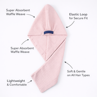 Microfiber Drying Towel Wrap for Women Weave Super Absorbent Lightweight Turban for Adults, Post Bath