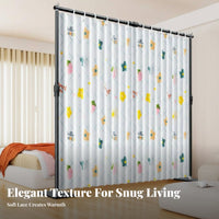 Drillnon-permanent Installation Tension Rod Partition Curtain tool-freestanding Design Floor-to-Ceiling Tension Pole Kit Adjustable Height and Width Room Divider Light-Blocking for Renters, Studio Apartment Dwellers, Students, Bedroom, Dressing Area