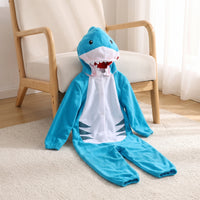 Shark Costume-Piece Costume Soft Hooded Jumpsuit for Kids, Little Ones