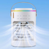 Portable Spray Fan Built-in Mist Function Mini Water-Based Chiller Portable Air Chiller for Office