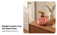 Red Panda Key Tray Cute Design Entryway Trinket Holder Creature Figurine Storage Dish Good for Gifting Cartoon Creature Statue