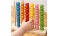 Early Learning Wooden Counting Frame Educational Wooden Abacus Colorful Counting Frame with Beads Math for Preschoolers, Toddlers, Homeschool, Classroom, Playroom