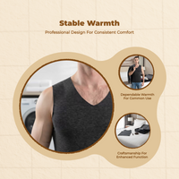 Men's Thermal Fleece Vest Warm V-Neck Undershirt