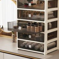 5 Drawer Desktop Organizer with Lid, Desk Storage for Office Supplies, Small Drawers Unit for Stationery Makeup Tools