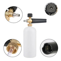 Car Cleaning Foam Sprayer for Professional Wash, Aluminum Foam Lance with 1L Bottle for Detailing, Durable Metal Adjustable Nozzle, Blaster