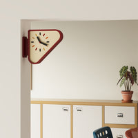 Side Bracket Corner Wall Clock Colored Hour Markers Double-Sided Wall Clock Rounded Face