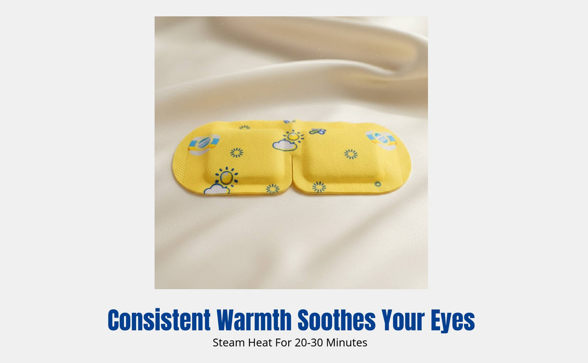 Steam eye mask, Herbal Heated eye mask, Lavender, Chamomile, Mugwort, Relieves eye fatigue, Sleep Aid