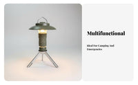 Multi-Functional Multifunctional Tent Light Lightweight Lighthouse Design Camp Lamp Power Bank Function Rechargeable Outdoor Flashlight Waterproof for Campers, Hikers, Anglers, Emergency