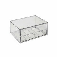 Transparent Design Stackable pharmaceuticals Drawer Pull-slide-out & Design Multitier Storage Box adaptable Desktop Container space-saving Size for Office Workers, Families, Bedroom, Bathroom, Dorm Room, Kitchen