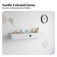 Nursery Book shelf No-Drill Installation cumulusShaped Book shelf Easy to Install