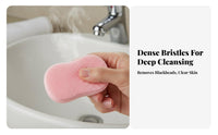 Silicone Face Brush Gentle on Skin Mini Nose Cleaning Brush Massaging Silicone Face Scrubber for Adults, Teenagers, Home Spa, Shower, Washroom