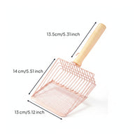 Double Sieve Wire Mesh Litter Scoop Sifting Metal Wire Litter Shovel Easy to Pet Cleaning Tool Sturdy