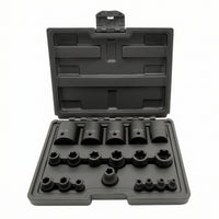 19 Pieces Socket Tool Set in Carrying Case Molded Tools Sturdy for Mechanics