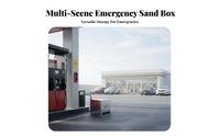 Heavy-Duty Fire Fighting Sandbox Rust-Proof Outdoor Emergency Storage Box Resistant Stainless Steel Utility Chest on Wheels Reinforced Structure for Construction Site Managers, Gas Stations, Underground Garages, Warehouses, Public Areas