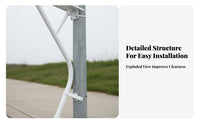 Solar Street Light Mounting Bracket Weather-Resistant Solar Lighting Mounting Bracket Weatherproof Street Lamp Extension Arm for Outdoor