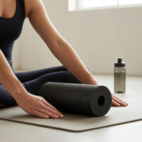Textured Mini Foam Roller Hollow Handheld Massage Column Black Cylindrical Foam Roller Food Grade Expanded Polypropylene