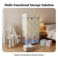 Multi-Functional versatile panel Wardrobe Easy Assembly Household Storage particle-resistantresistant Closet Organizer Partitioned Design for Students, Homeowners, Bedroom, Living Room, Kitchen, Playroom