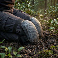 Ribbed Surface Rigid Cap Knee Pads Adjustable Straps Work Knee Pads Reinforced Safeguarding Gear Contoured for Laborers