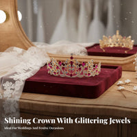 Crystal Gemstone Crown Korean Design Bridal Tiara Crystal Bridal Tiara Sparkling Crystal Gemstone S Wedding Headpiece Elegant