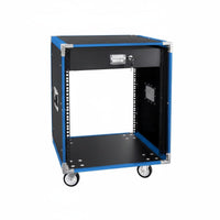 Multiple Sizes Available Studio Rack Mount Cabinet Professional Grade Rolling Audio Equipment Rack Heavy Duty Mobile Amplifier Cabinet Locking Casters for DJs, Musicians, KTV, Stage, Live Performance
