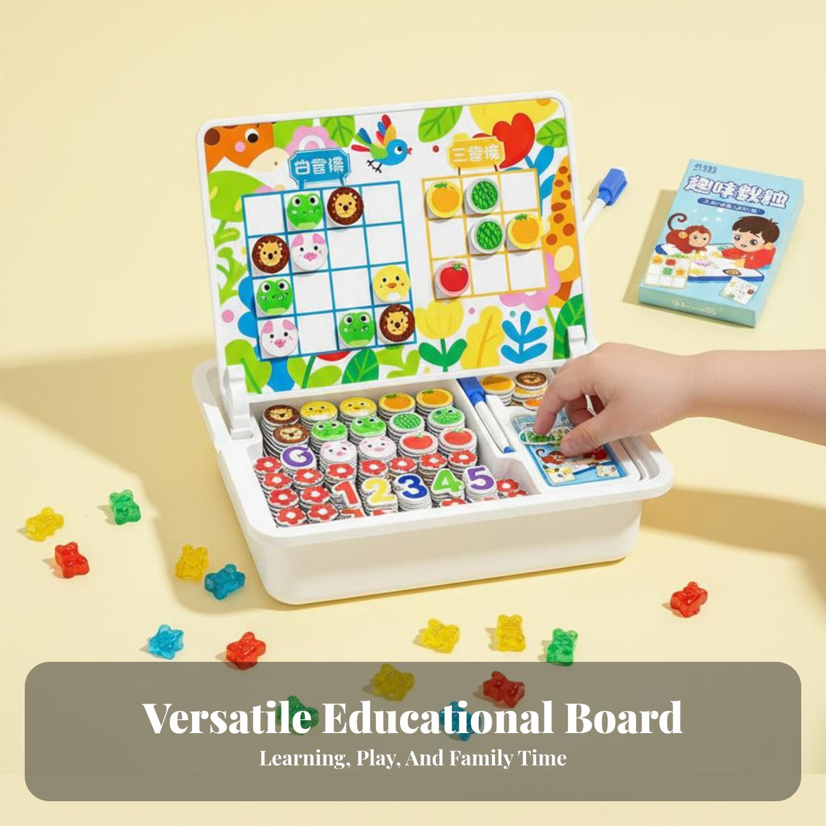 Child-Centered Ten Frame Counting Toy Learn Through Play Addition Subtraction Practice Set Educational Gift for Children, Kindergarteners
