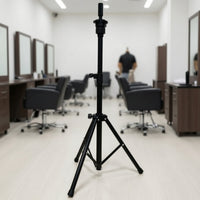 Adjustable Hairpiece Head Stand Tripod Lightweight Mannequin Head Stand Tripod Foldable Portable for Hairdressers, Barbers