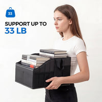 Baipai Foldable PVC Leather Car Seat Storage Box with Handle