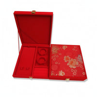 Floral Jewelry Storage Box Rectangular Jewelry Box with Hinged Lid Stylish Secure for Dressing Table