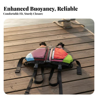 Full-Grown Flotation Vest Adjustable Straps Kayaking Buoyancy Vest Watersports Buoyancy Aid Easy-Release Buckles Aquatic