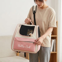 Space Capsule Backpack for Cat and Dog, Polyester Pet Backpack with 12-Hole Bubble Window, Portable Breathable Outdoor Pet Travel Carrier Case