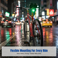 Silicone Bike Spoke Light, Seat Rail Hanging, Multi-Color, Easy Install, Night Visibility