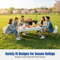 Disposable Tablecloth, Rectangular Waterproof Outdoor Dining Mat, Camping Table Cover, Assorted Designs, Windproof Stickers