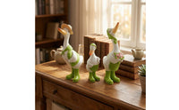 3 Pieces Duck Garden Statue Whimsical Garden Waterfowl Decor Cute Resin Ducks for Gardeners, Collectors, Courtyard, Patio, Planters
