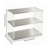 Countertop Storage Rack Three-Tier Rack with Acrylic Panels Minimalist Acrylic Riser for Dresser