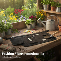 Design Multi-Pocket Work Apron Long-Lasting Construction Multi-Pocket Utility Apron Quick-Release Buckle Gardening Tool Pouch Lightweight for Gardeners, Hairstylists, Crafters, Salon, Cafe, Workshop