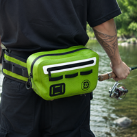 Polyurethane Waterproof Bag 3L Fishing Waist Bag Hip Bag Fishing Gear Storage Compatible with Lure Cases
