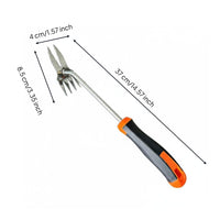 Four-Prong Weeder Easy to Use Manual Invasive Growth Puller Stainless Steel Invasive Growth Hook
