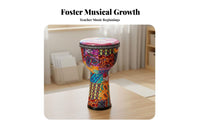 Easy to Learn children's Djembe Portable Toddler Drum Lightweight Percussion Instrument Tuningunrestricted for Preschoolers, Kindergarten Teachers, Early Education, Music Class, Classroom, Playtime
