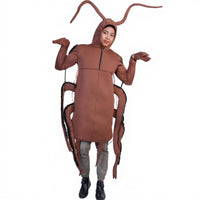 Funny Design Cockroach Singlesie Single-Piece Suit Novelty Clothing Hooded with Antennae Character Jumpsuit Six-Legged Look for Adults, Party-and Goers, Pranksters, Halloween, Cosplay, Company Events, Stage Performance