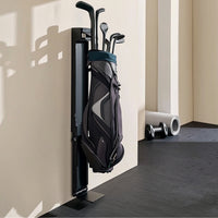 Wall Mount Golf Bag Storage Rack Foldable Wall-Mounted Golf Bag Organizer Heavy-Duty Stable for Golfers, Garage, Pro Shop