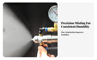 Anti-Leak Air Atomizing Nozzle Fine Mist Atomization Stainless Steel Misting Nozzle for Humidification, Cooling, Coating