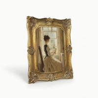 Antique Ornate Picture Frame Decorative Gold Picture Frame Elegant Floral for Living Room
