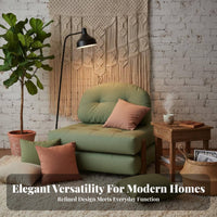 Foldable Design transformable Armchair Bed Minimalist aesthetic Fold-expandable Sleeper Chair Space-Saving Single Sofa Comfortable for Apartment Dwellers, Young Adults, Office Workers, Small Spaces, Living Room, Bedroom