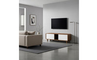 Low Profile Media Console Rounded Edges Low Tv Stand Environmental Screen Display Cabinet