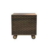 Vintage Inspired Bedside Storage Unit stylish design Wavy Front Cabinet adaptable Use Nightstand sturdy Construction for Homeowners, Apartment Dwellers, Adults, Bedroom, Entryway, Living Room, Hallway