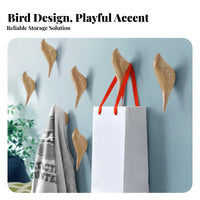 Creative Design Bird Shaped Wall Hook Elegant Shape Modern Creature Wall Hook Multi-Purpose for Nature Lovers, Entryway, Behind Door