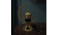 Ceramic Scent Dispenser with Metal Frame Decorative Electric Scent Dispenser Ornate for Home Decor, Prayer Spaces, Lounges