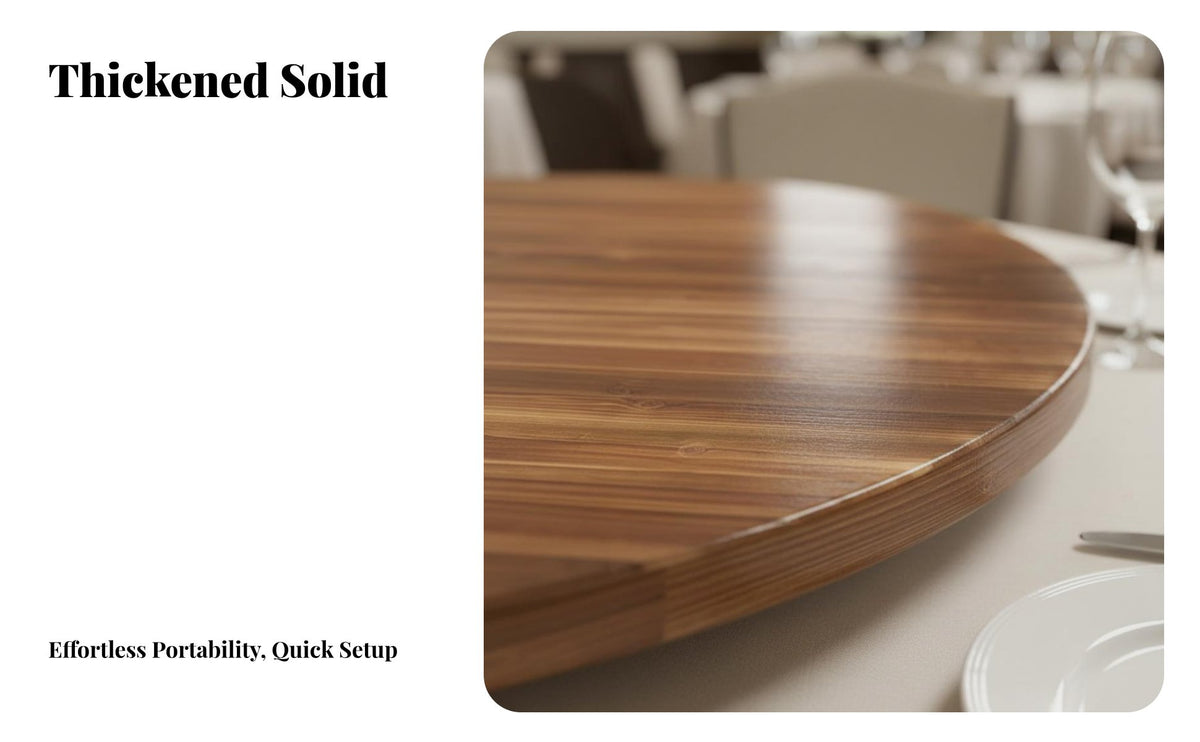 Thickened Tabletop Round Folding Dining Table Foldable Design Round Folding Table Space-Saving Household Furniture Heavy-Duty Load Capacity for Homeowners, Business Owners, Banquets, Events, Parties, Conferences